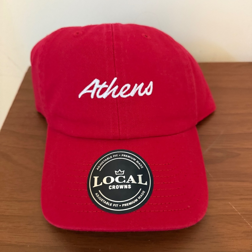NWT Local Crowns Athens “The Classic City” Hat, Adjustable, Red